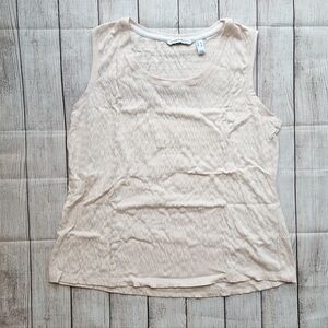 Isaac Mizrahi Pink Crinkle Knit Tank